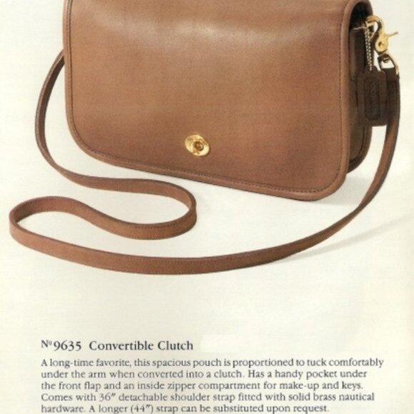 Vintage Coach, Convertible Clutch Shoulder Bag, NYC - Picture 4 of 16